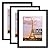 upsimples 11x14 Picture Frame Set of 3,Made of High Definition Glass for 8x10 with Mat or 11x14 Without Mat,Wall Mounting Photo Frame Black
