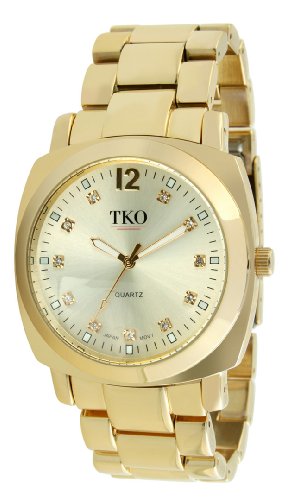 TKO ORLOGI Women's TK582-G Gold-Tone Bracelet Watch with Crystal Markers