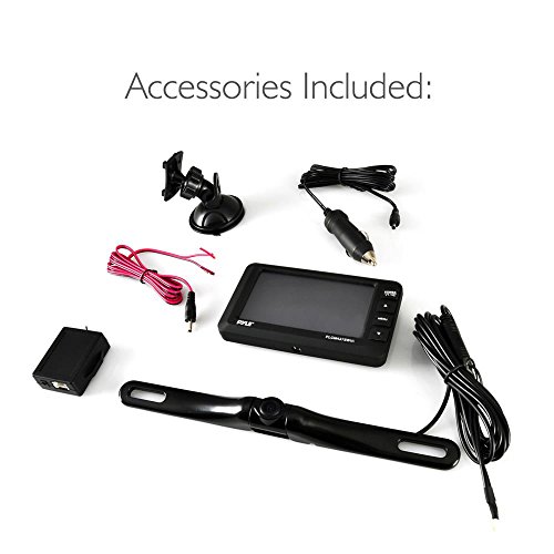 Pyle Upgraded Wireless Backup Camera And Monitor Kit - Vehicle Parking Reverse System Ip67 Waterproof And Fog Resistant W/ 4.3’’ Lcd Screen And Tilt-Adjustable Dash Cam W/ Night Vision Plcm4378Wir #TOP3