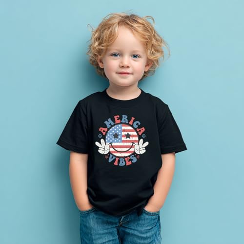 Image of Boys Constitution Day 250 Anniversary USA Shirt Independence Shirt 3-8T | for Kids Boys Girls Toddlers 3T-8T, 4th of July Dinos Flag Patriotic Tee, Independence Day