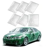 Dalephoric 6 Pièces 4 x 5 m Bâche de Protection Peinture, Bâche de Peintre, Films de Recouvrement, Feuilles de Plastique Imperméables, Film Plastique Protection, pour Déménagement et Rénovation