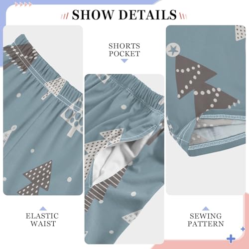 Boys' Pants Christmas Trees Dots Winter Long Bottoms Jogger Pants Elastic Waist Trousers with Pockets S-XL4