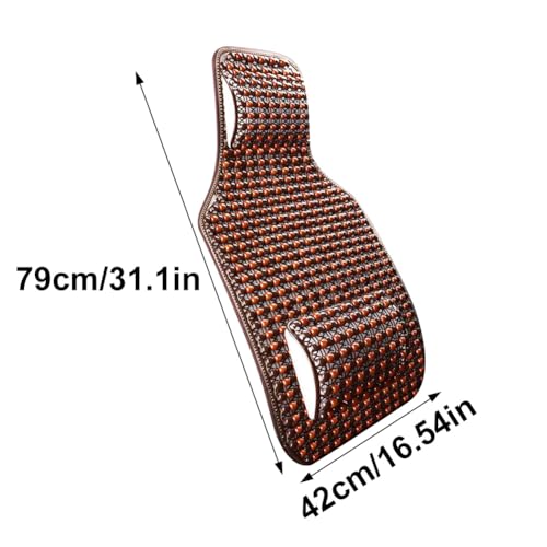 Coussin de siège de massage en perles de bois jaune pour auto - 2