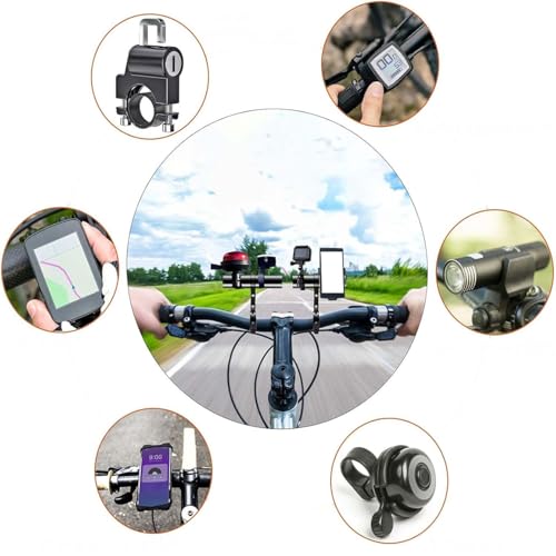 Wxinsheng Fahrradlenker Verlängerung Set,2pcs Fahrrad Lenker Extender,10cm Fahrradlenkerzubehör aus Aluminiumlegierung,Einzelclip Lenkerverlängerung,für Motorräder,zur Befestigung von Tacho, Licht