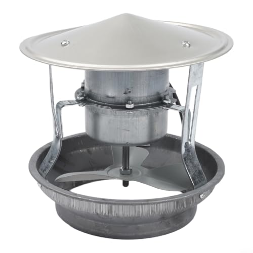 Ventilateur de cheminée en métal argenté durable et performant