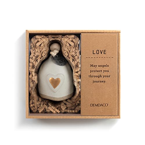 Demdaco Mini Golden Heart 2.5 Inch Stoneware, Metal, Wood, Iron Mini Inspired Bell #TOP2