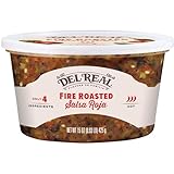 Del Real Foods Red Hot Salsa – Authentic Flavor with Fire-Roasted Tomatoes & Chiles, Refrigerated Fresh Dip, No Preservatives, Ideal for Tacos, Chips, Burritos & Mexican Recipes, 15oz Tub