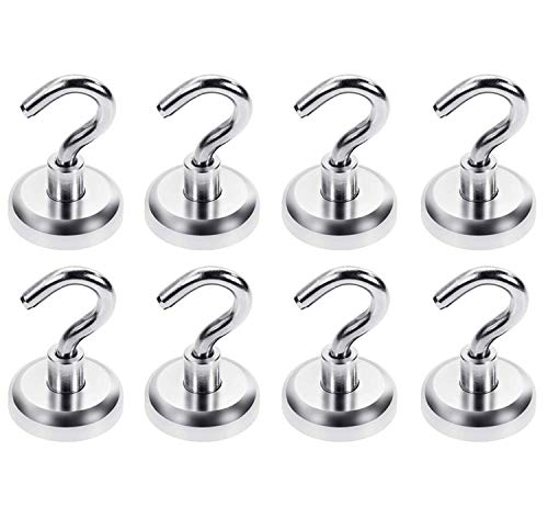 Magnethaken-Neodym Magnethaken,32mm Magnet Haken,Magnete mit Haken,Super Starker Neodym Magnetischer Haken Einsatzbereich Küche Badezimmer Garage Büro