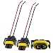 iBrightstar H11 H9 H8 Female Adapter Wiring Harness Sockets Wire For Headlights or Fog Lights