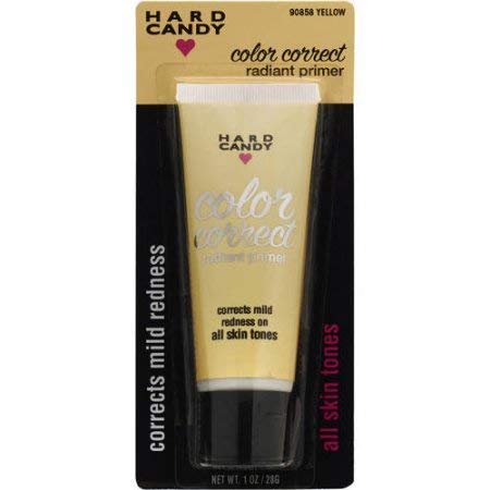 Hard Candy Color Correct Radiant Primer #90858 Yellow, Corrects Mild Redness, All Skin Tones, 1 Oz