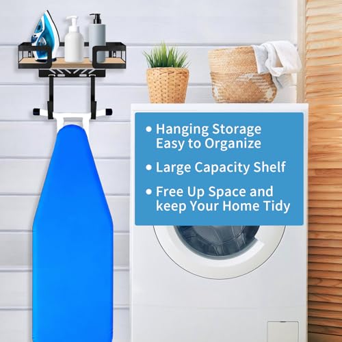 Ironing-Board-Hanger-Wall-Mount-with-Iron-Holder-for-T-and-Y-Legs-Heavy-duty-metal-design-keeps-your-ironing-area-organized-Space-saving-storage-solution-fits-T-and-Y-leg-ironing-boards