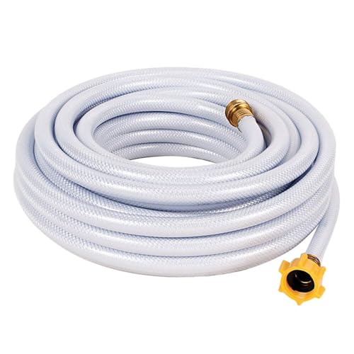 Camco TastePURE 25-Ft - RV Drinking Water Hose - Contains No Lead, No BPA & No Phthalate - Features Reinforced Design & Crafted of PVC - 1/2” Inside Diameter, Made in the USA (22733)