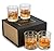 KANARS Whiskey Rocks Glass Set of 4-10 Oz Old Fashioned Lead Free Crystal Tumblers with Luxury Gift Box for Scotch, Cocktail, Bourbon - Premium Barware Gift for Father/Friends/Husband