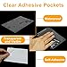 Kyuionty 60 PCS Clear Adhesive Pockets, 3.7