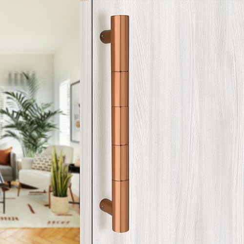 Image of ALDEN 12 inch Main Door Handle /Handle for Glass and Wooden Door /Pull and Push Stainless Steel Door Handle (PVD Rose Gold) (4 Years Warranty) (Pack of 1)