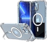 ✅【Diseño transparente】: nuestra funda magnética transparente para iPhone 13 utiliza material TPU de alta calidad y PC para mostrar la belleza original de la carcasa del iPhone 13 y evitar que el polvo entre en la carcasa de tu teléfono y lo raye. Tiene un diseño de ajuste perfecto y un mango antideslizante para ofrecer un agarre más cómodo