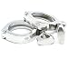 Stainless Steel 304 Single Pin Heavy Duty Tri Clamp with Wing Nut for Ferrule TC 1.5''(2 Pack)