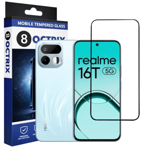 Image of Premium Tempered Glass Screen Protector Compatible for Realme 16T 5G with Edge to Edge Coverage - Case Friendly, Anti-Scratch & Bubble-Free Installation Kit (Pack Of 1)