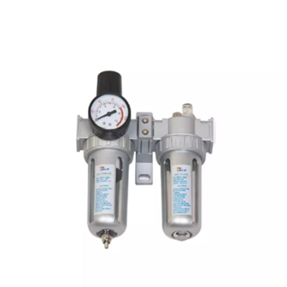 Aurorad 3/8 '' Aíneo de Aire Lubricador Regulador de Filtro de Trampa de Agua de Humedad con Soporte (Size : 3/8")