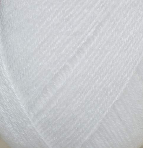 Image of Bigboss White 400 GMS Wool Ball Hand Knitting Wool /Art Craft Soft Fingering Crochet Hook Yarn, Needle Knitting Yarn Thread Dyed-R Art-AAA