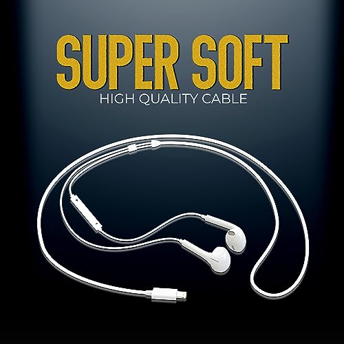 Image of UBON UB-387 in-Ear Wired Earphones with Lightning Connector, Built-in Microphone & Volume Control Buttons, Noise Isolating Calls, and Music Compatible for iPhone 14 /13 /12 /11 /XR /XS /X /8 /7