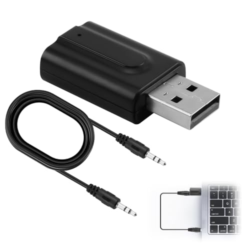 Adaptateur Dongle Bluetooth, 2-en-1 Transmetteur et Récepteur Bluetooth 5.0 pour TV, avec Lumière LED, Plug & Play pour TV, PC, Voiture Système Audio, Stéréo Casque, Faible Latence Adaptateur Dongle Bluetooth, 2-en-1 Transmetteur et Récepteur Bluetooth 5.0 pour TV, avec Lumière LED, Plug & Play pour TV, PC, Voiture Système Audio, Stéréo Casque, Faible Latence