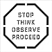 NMC PMS240 Stop Think Observe Proceed Plant Marking Stencil