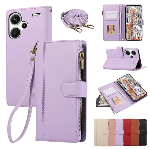 Étui Xiaomi Redmi Note 13 Pro Plus 5G en cuir violet avec protège-écran