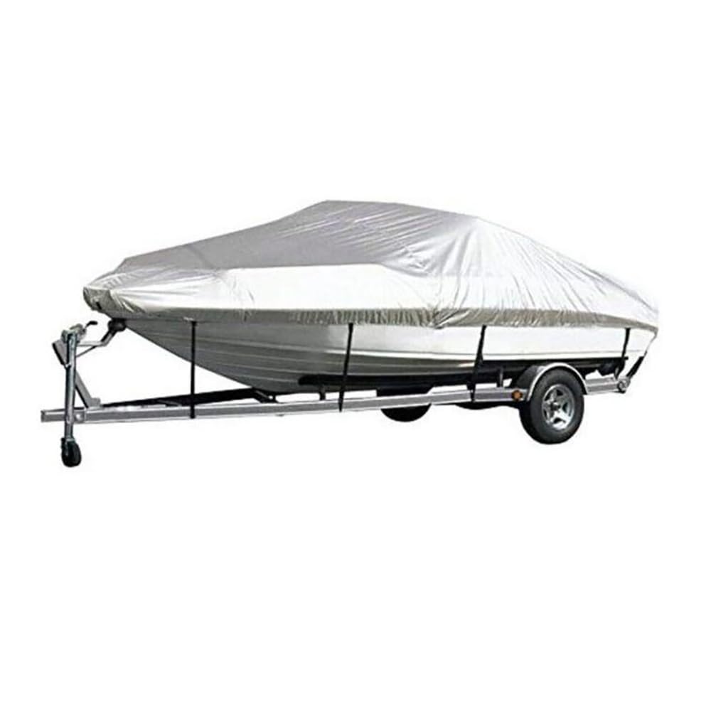 NEWFUN Telo Copri Barca Teli Oxford Cloth per Yacht, Motoscafo, Barca da Pesca, Antipolvere, Resistente ai Raggi UV (14-16FT)