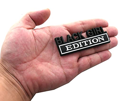 Image of SSDD Black Girl Edition Emblem 3D Fender Badge Car Truck Decal Replacement for F150 F250 F350 Chevy Silverado 1500 2500 Chevrolet C10 C15 (Black /White) CH-Black Girl