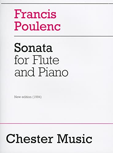 Francis poulenc : sonata for flute and piano - flute traversiere et piano - edition 1994: Revised Edition, 1994