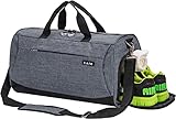 Sporttasche Herren Reisetasche, marcello Trainingstasche Weekender mit Schuhfach & Nassfach, Wasserdicht Schwimmtasche Handgepäck für Herren & Damen, Sport, Gym, Fitness