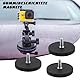 2 Stück Neodym Magnete Gummiert, Ø 66mm Gummi Runde Magnete, Flachgreifer Magnet, Scheibe Topfmagnet Mit M6 Außengewinde, 30kgs Tragkraft, für Lichtleisten, Gummi Runde Magnete mit Gewinde
