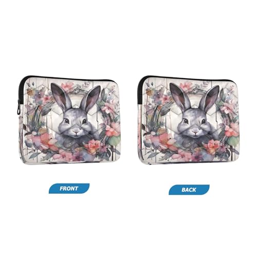 Funda para laptop 13-14 pulgadas impermeable con diseño conejito miniatura 2