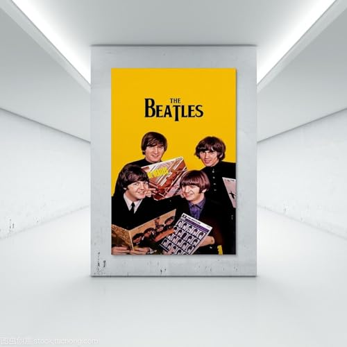 BBAUER Poster décoratif sur toile The Beatles Rock Singer – Impression d’art moderne pour chambre à coucher – 60 x 90 cm - Les Beatles, Paul McCartney, John Lennon, RIngo Starr, George Harrison BBAUER Poster décoratif sur toile The Beatles Rock Singer - Impression d'art moderne pour chambre à coucher - 60 x 90 cm – Image 8