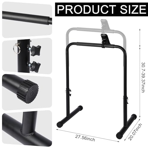 Leinuosen 24.4 Inch Wide Handle Bar for Walking Pad Only with Phone Holder Adjustable Handrail Height from 30.7 to 39.37 Inch Comfortable Grip Stainless Steel Frame Overbold Stable