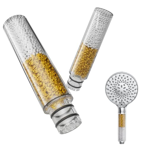 Image of SR SUN RISE Shower Filter for Handheld Shower Head, NSF Certified 2 Pack Replacement Filters for Hard Water Remove Chlorine and Harmful Substances Only Fits SR SUN RISE Shower Head