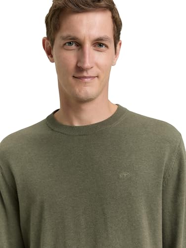 Tom Tailor Herren 1039805 Pullover, 39401 - Tea Leaf Melange, XS – Ansicht 5