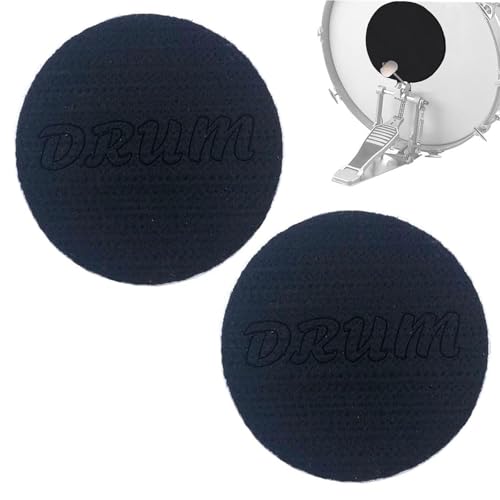 2Pcs Bass Drum Mute Pads Felt Silencers