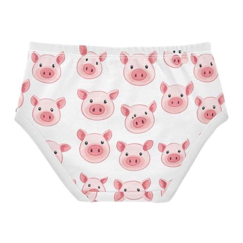 Wusikd Cute Pig Girls' Underwear Cotton Funny Girls Briefs Soft Toddler Underwear 2T2