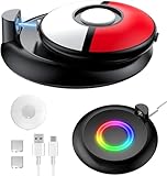 Charging Dock for Pokemon GO Plus+ 2023, Charger Silicone Protective Cover Charge Station Accessories, Charging Stand with Protective Case with RGB Light (RGB Light Dock)