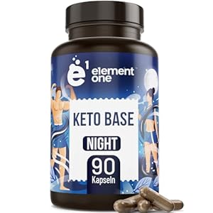 Keto Base Night – 90 Kapseln für nächtliche Versorgung ohne Koffein – Keto Komplex mit Grüntee Extrakt, Ashwagandha, Magnesium, Vitamin B6 – beliebt bei Sportler, Fitness – ideal mit Keto Base Day