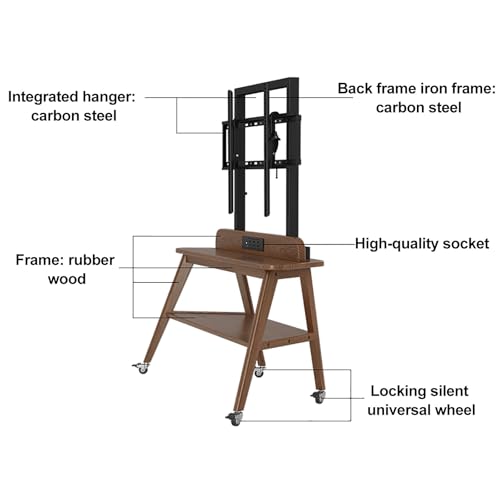 Soporte portátil para TV de 40 a 85 pulgadas con ruedas miniatura 3