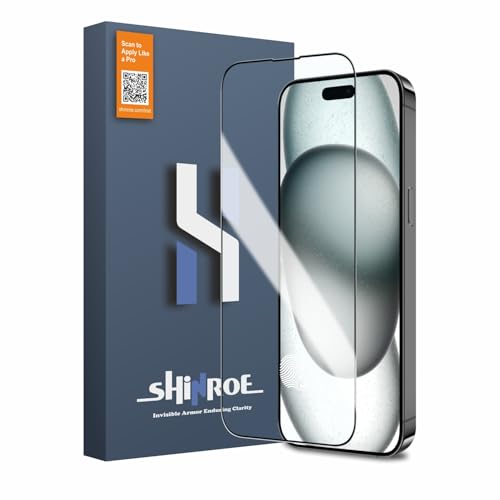 Image of Tempered Glass for iPhone 15 | iPhone 16 Military Grade 9H Screen Guard, Anti-Scratch, Shatterproof, Edge-to-Edge Full Coverage