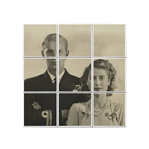 Carreaux céramique Reine Elisabeth II 20x20 décoration murale vintage