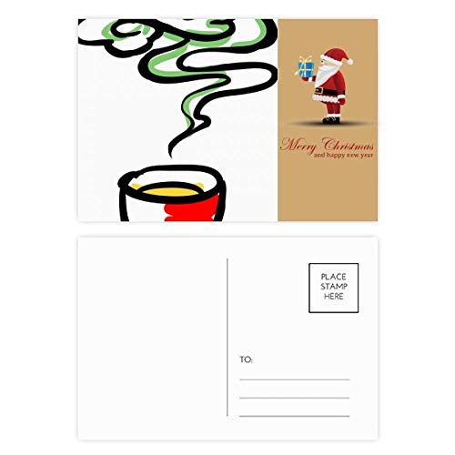 Cartes postales chinoises Noël thé Père Noël illustration asiatique x20
