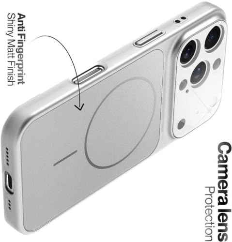 Image of for iPhone 16 Pro |Convert to 17 pro /17 Pro Max Style Premium Back Glass Magsafe Wireless Charge Converter Cover Magnetic Case for iPhone 16 Pro |Convert to 17 pro /17 Pro Max (Silver)