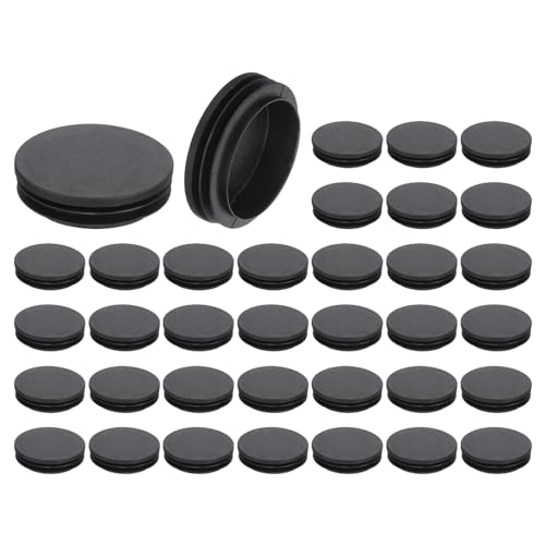 uxcell Round Plastic Plug,63mm(2.48") OD Furniture Leg Pipe Insert 36Pcs