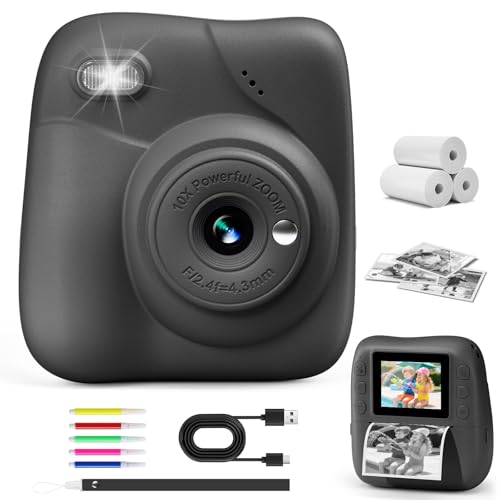 CAMCLID Macchina Fotografica Bambini Istantanea, 1080P HD...