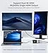Mini DisplayPort to Dual HDMI Adapter 4K@60Hz, MDP 1.2 to 2 HDMI Splitter, Dual hdmi Output, Supports Extended Mode and Mirror Mode, Compatible with Laptops, PCs, Monitors, Projectors, for Windows